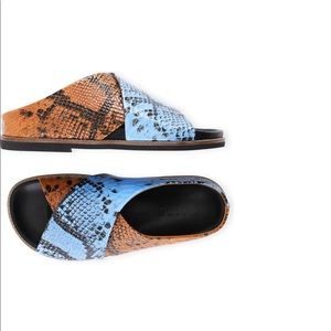 GANNI - Snake-embossed sandals